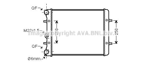 AVA QUALITY COOLING Радиатор, охлаждение двигателя VW2152